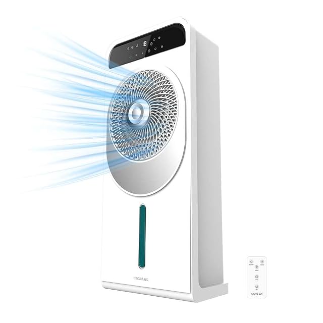 Cecotec EnergySilence 5000 Cool Wave Verdunstungskühler mit Fernbedienung und LED-Display
