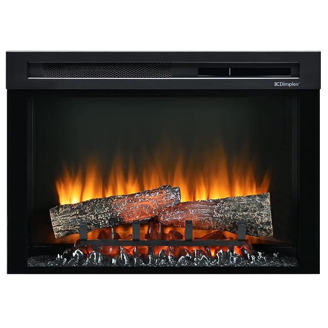 Dimplex XHD26 Elektrokamin-Einsatz, eingebaut in einen Medienwand-Ausschnitt