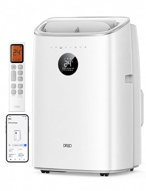 Dreo AC318S mobiles Klimagerät mit Magnet-Fernbedienung und Fenster-Installationspanel