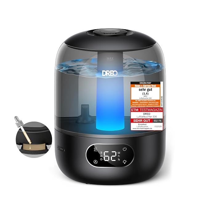 Dreo DR-HHM006 Ultraschall-Kaltnebel-Luftbefeuchter mit Befüllung von oben