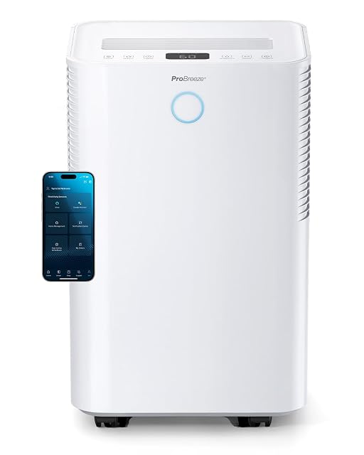 Pro Breeze OmniDry 20L WLAN-Luftentfeuchter mit digitalem Display und 4-Liter-Tank