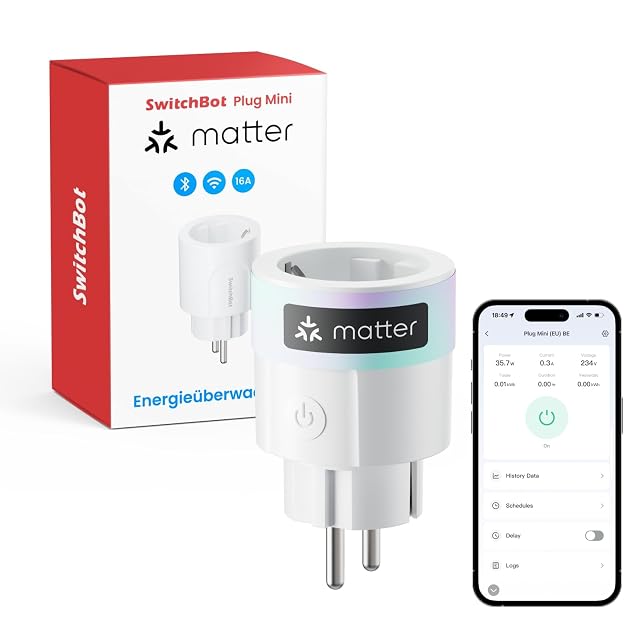 SwitchBot Plug Mini Smart-Steckdose mit Leistungsüberwachung