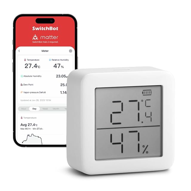 SwitchBot Bluetooth-Innen-Thermo-Hygrometer mit App-Konnektivität